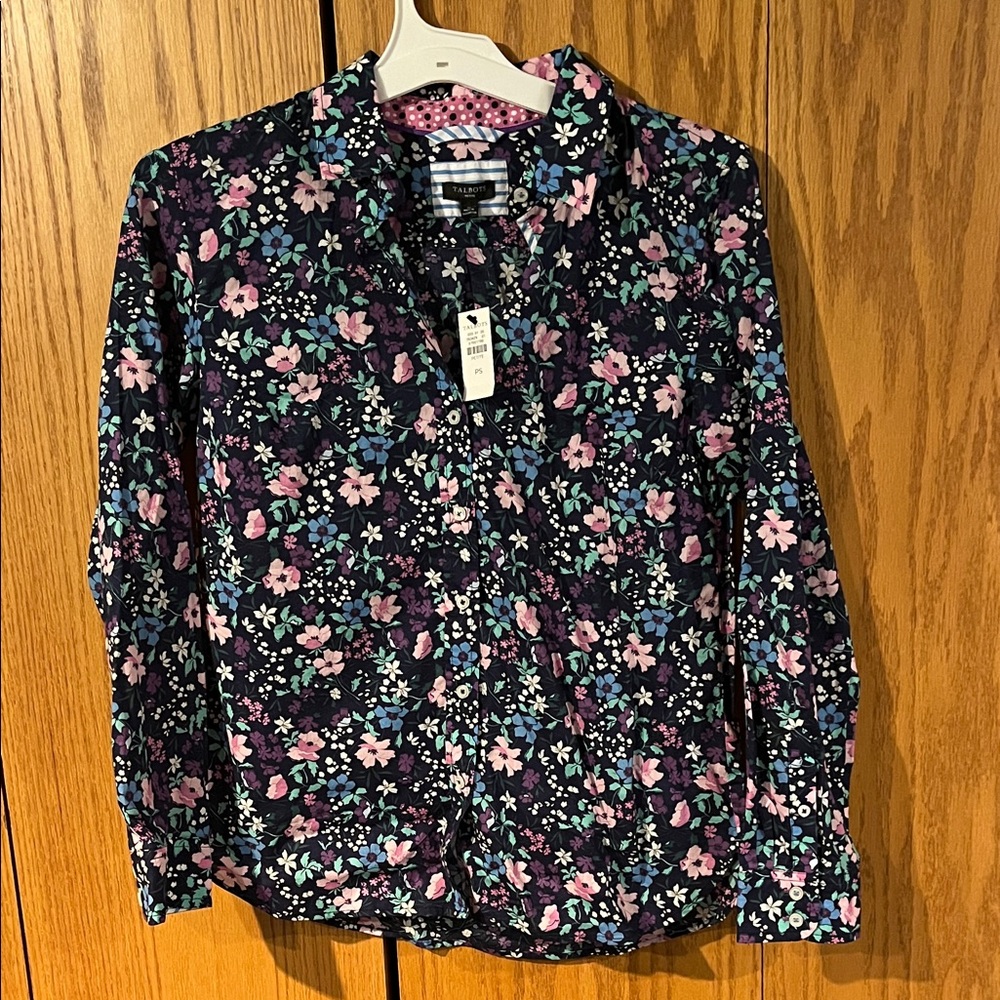 Talbots Floral Button-Up Shirt